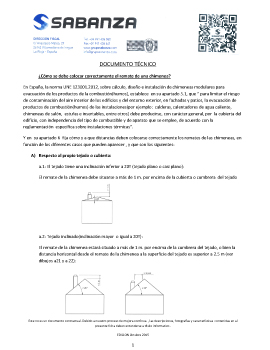 Recomendaciones e instrucciones de colocación de remates de chimenea