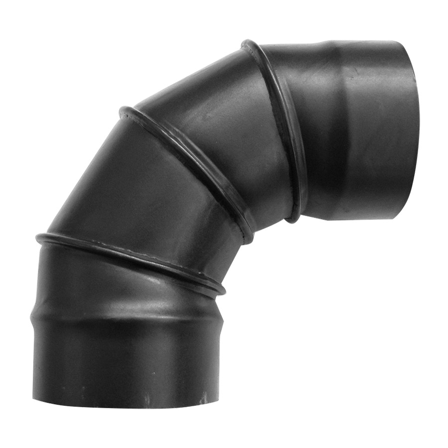 Codo a 90 Simple Pared Vitrificado Negro Fonté 1,5mm