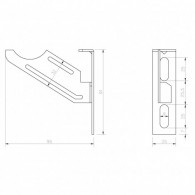Radiateur en aluminium caché support carrelage