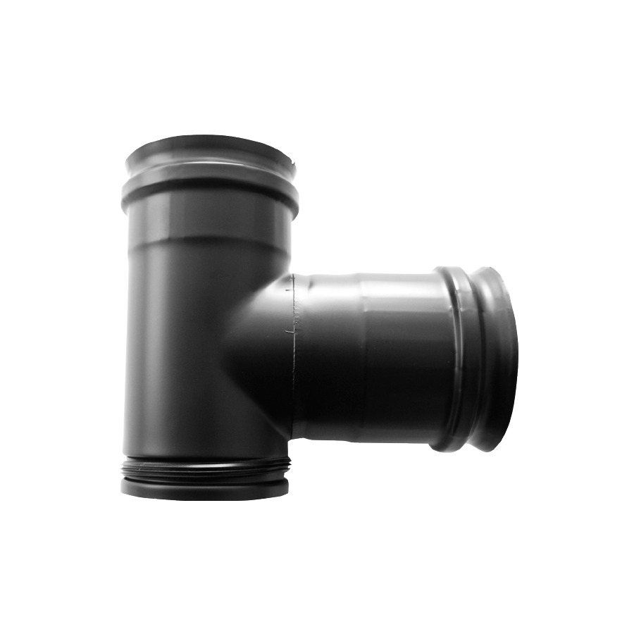 Te a 90 Simple Pared Inox A-316L NEGRO