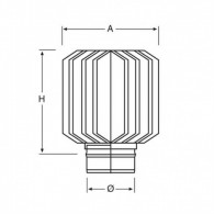 Déflecteur de dynamique sous vide en acier inoxydable brillant ou galvanisé