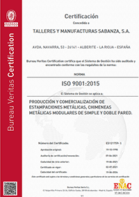 Certificado de Calidad ISO 9001